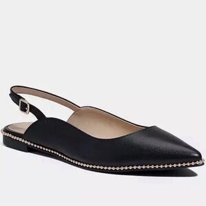 Coach Vae Skimmer Slingback Leather Shoes Flats 7.5